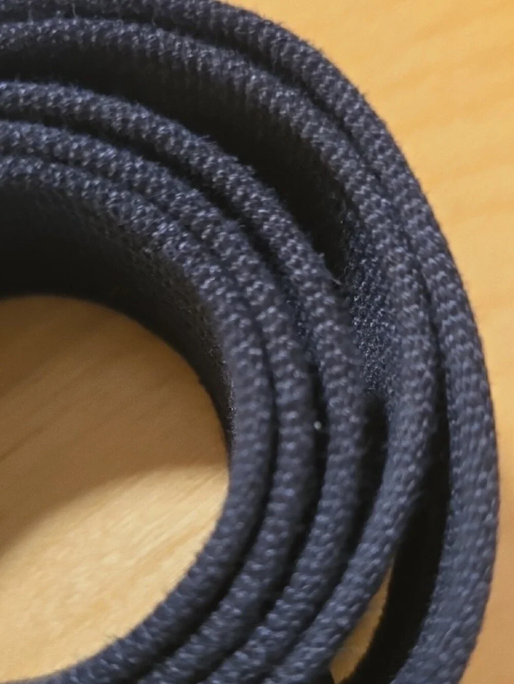 Aritzia Black Webbed Belt with Glossy Logo Buckle